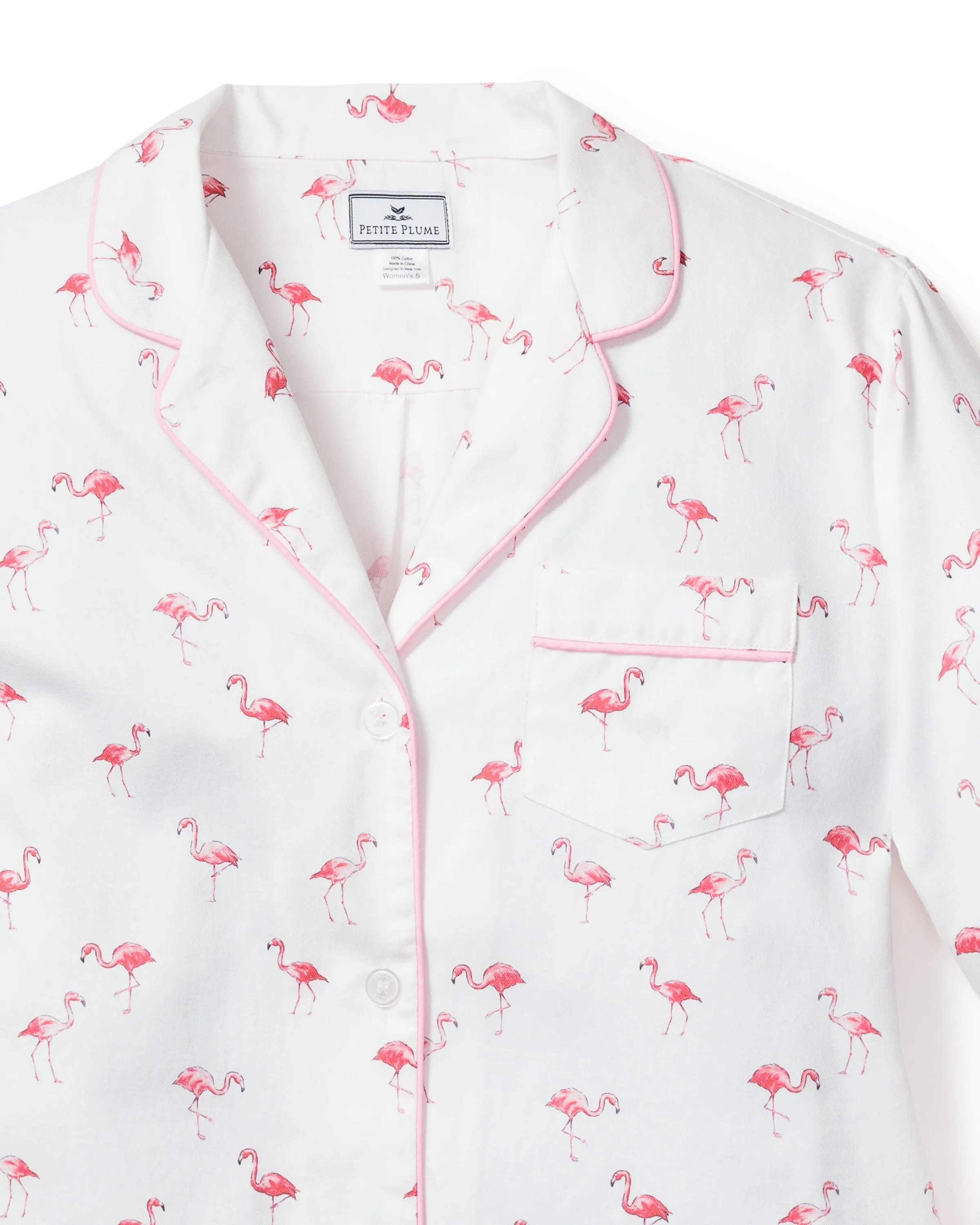 Women's Twill Pajama Set | Flamingos