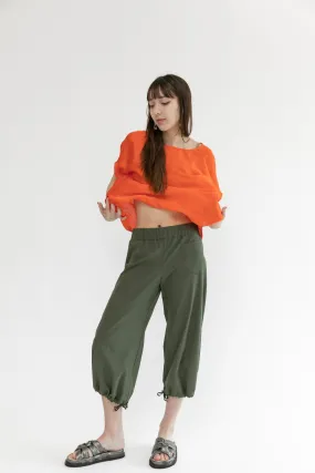 Woven Boba Pants | Olive Green Techno